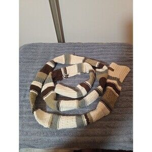 Fossil Scarf  Wrap Crocheted 3.5 Inches Wide 7 Feet Long